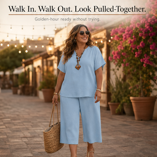 Rivelle – Women's Relaxed Plus-Size Two-Piece Set