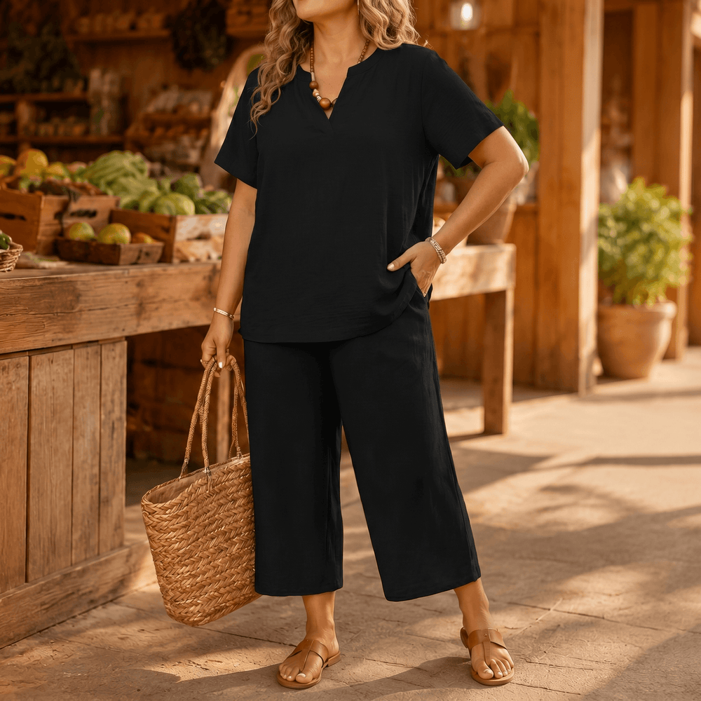 Rivelle – Women's Relaxed Plus-Size Two-Piece Set