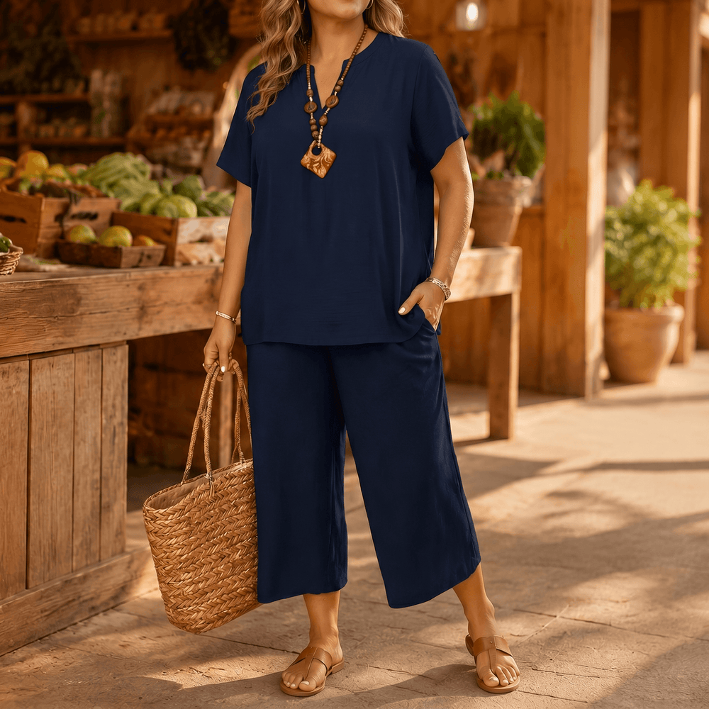 Rivelle – Women's Relaxed Plus-Size Two-Piece Set