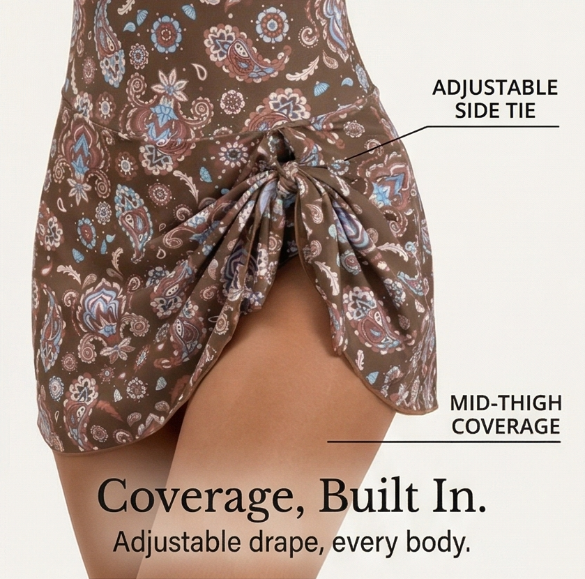 Rivvana – Women's Sarong Tie Swim Dress