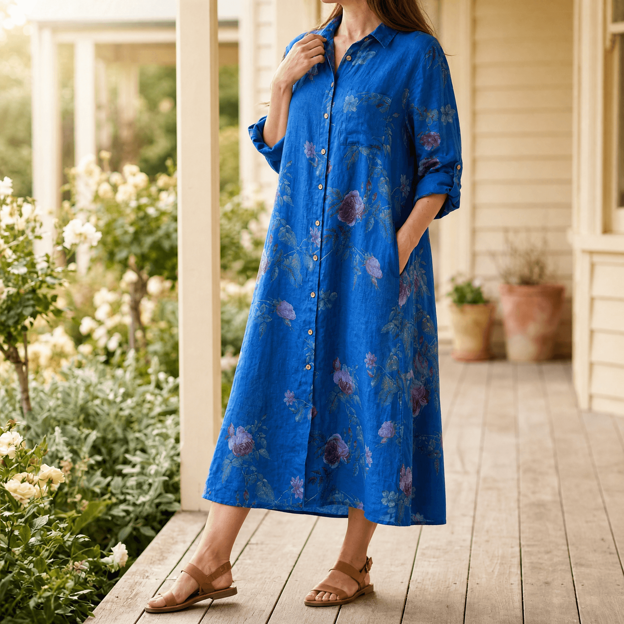 Rosalie – Floral Shirt Dress
