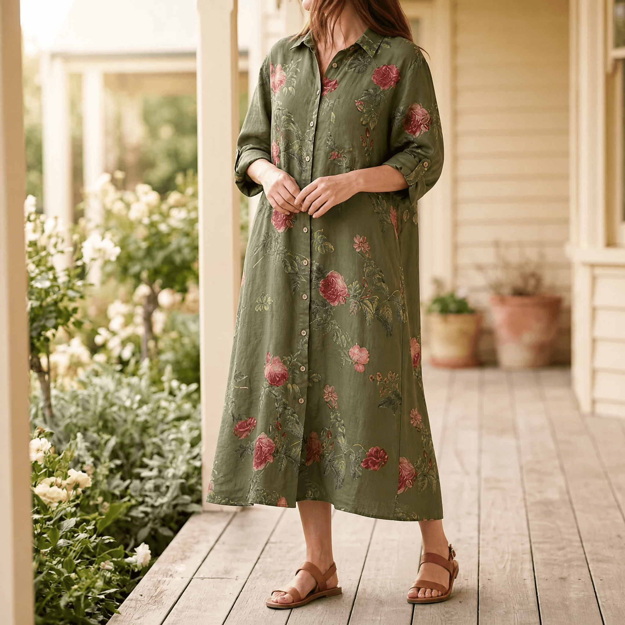 Rosalie – Floral Shirt Dress