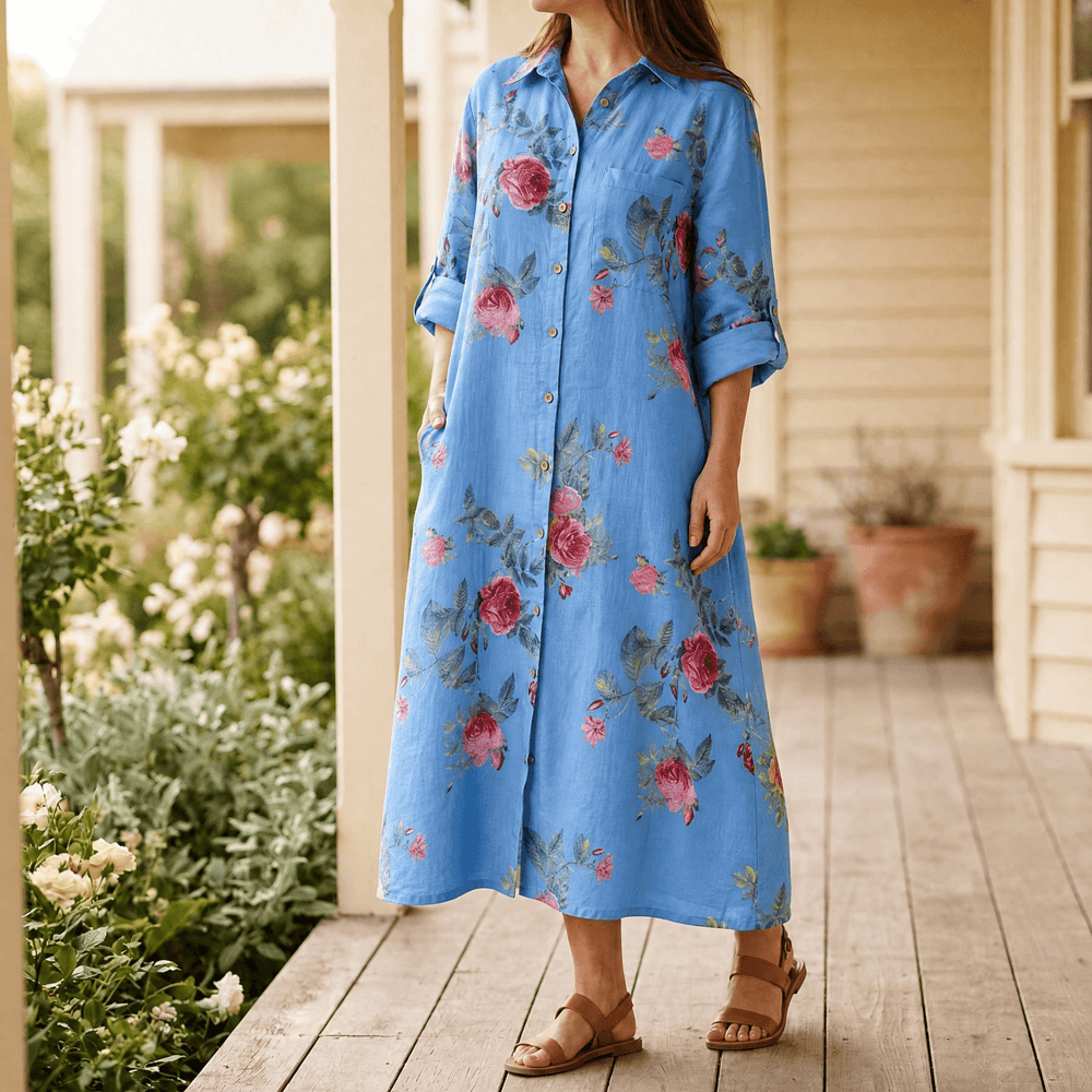 Rosalie – Floral Shirt Dress