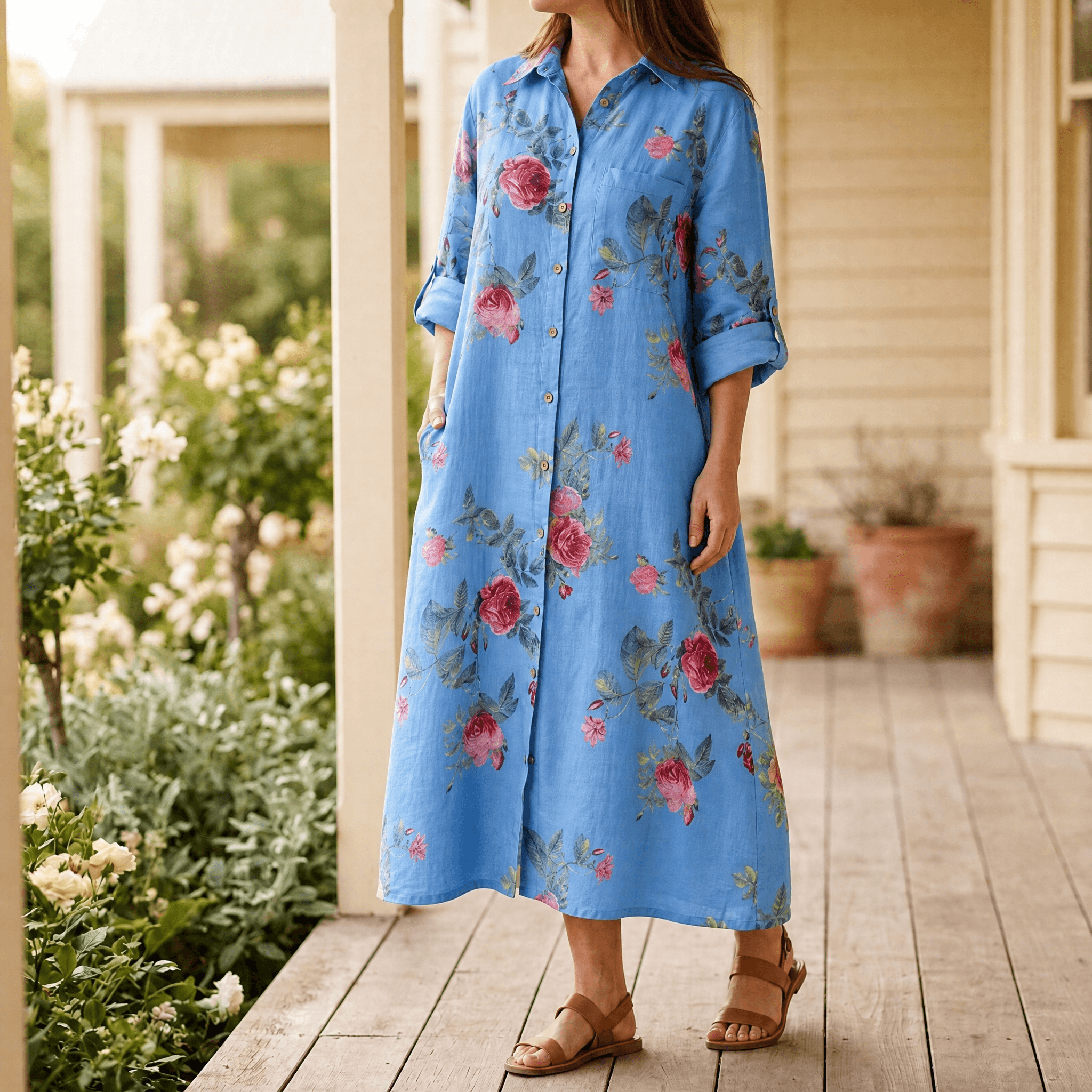 Rosalie – Floral Shirt Dress