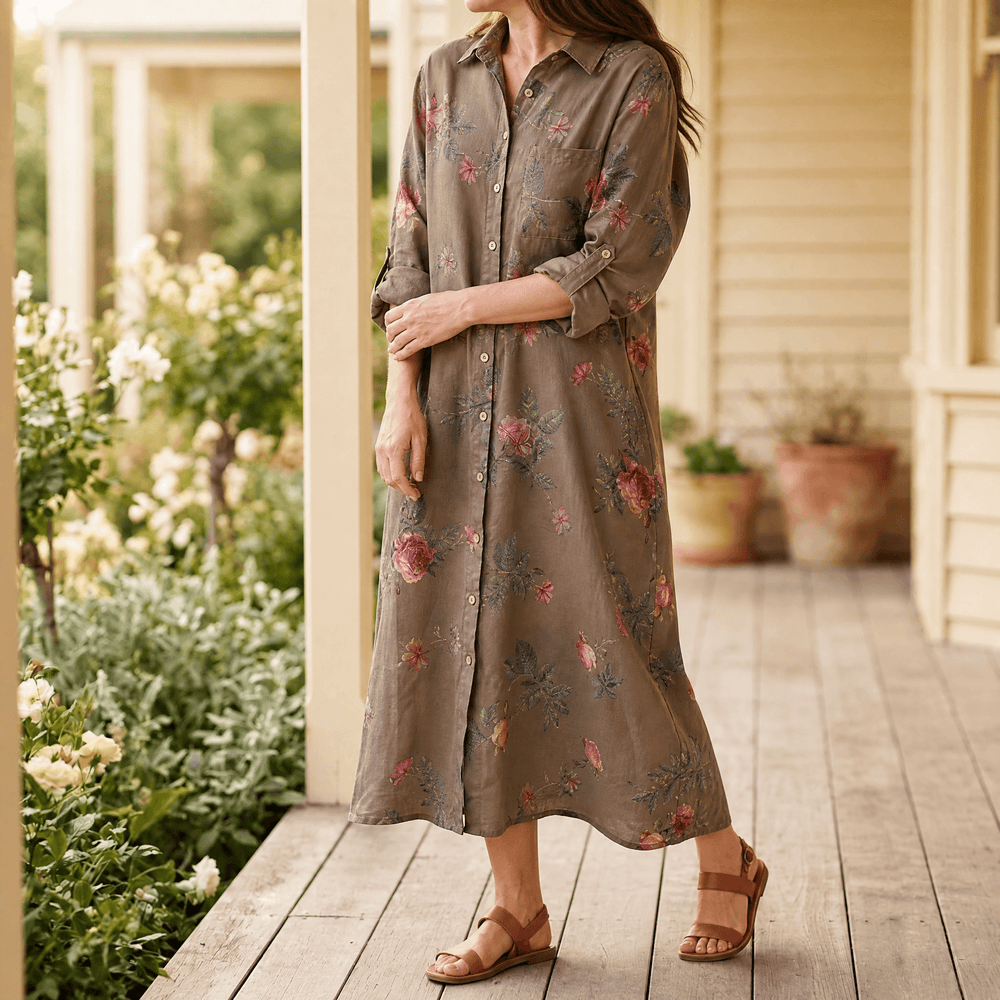 Rosalie – Floral Shirt Dress