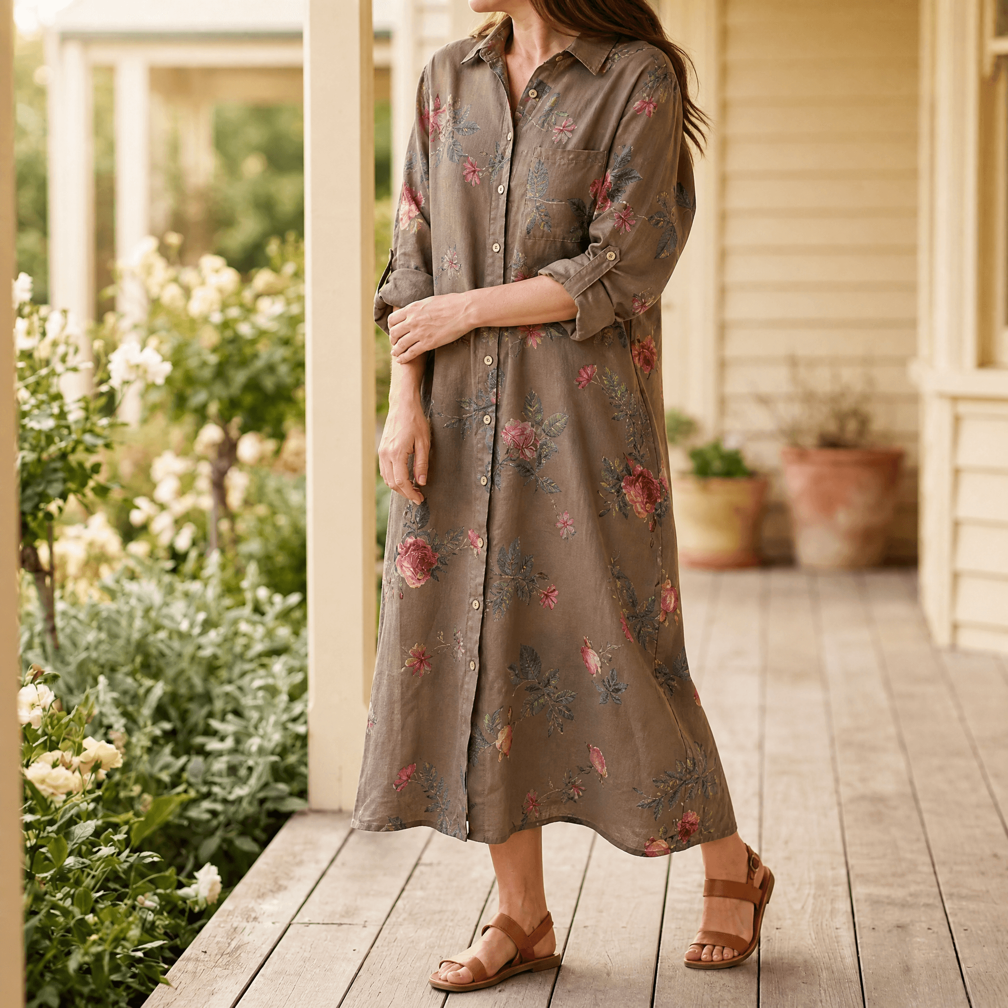 Rosalie – Floral Shirt Dress