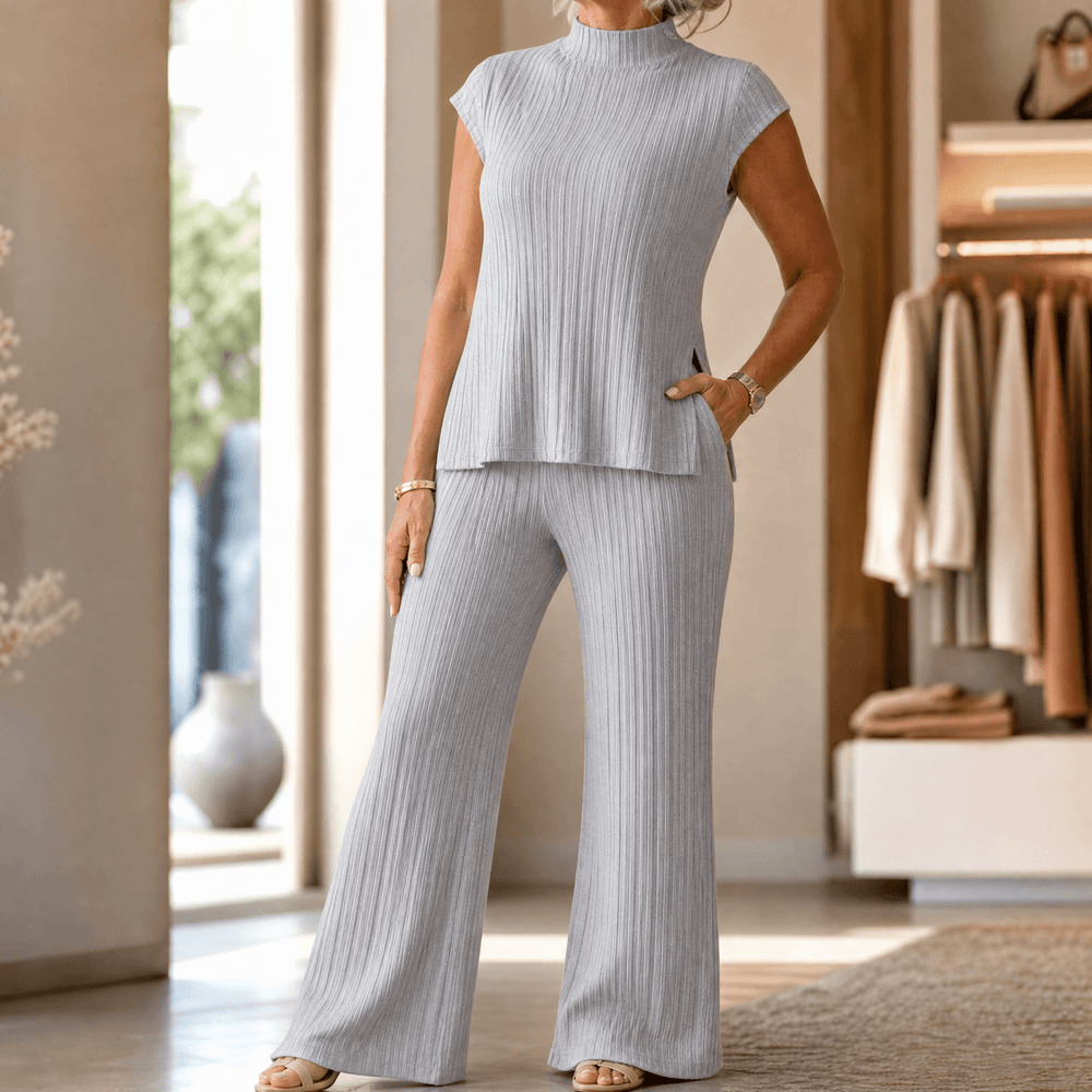 Selmira – Women's Ribbed Knit Two-Piece Set