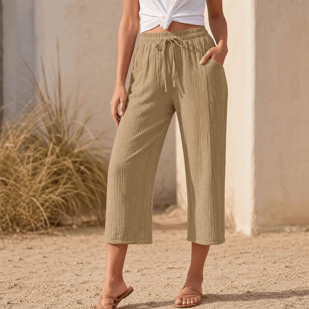 Selora – Women's Crinkle Capri Pants