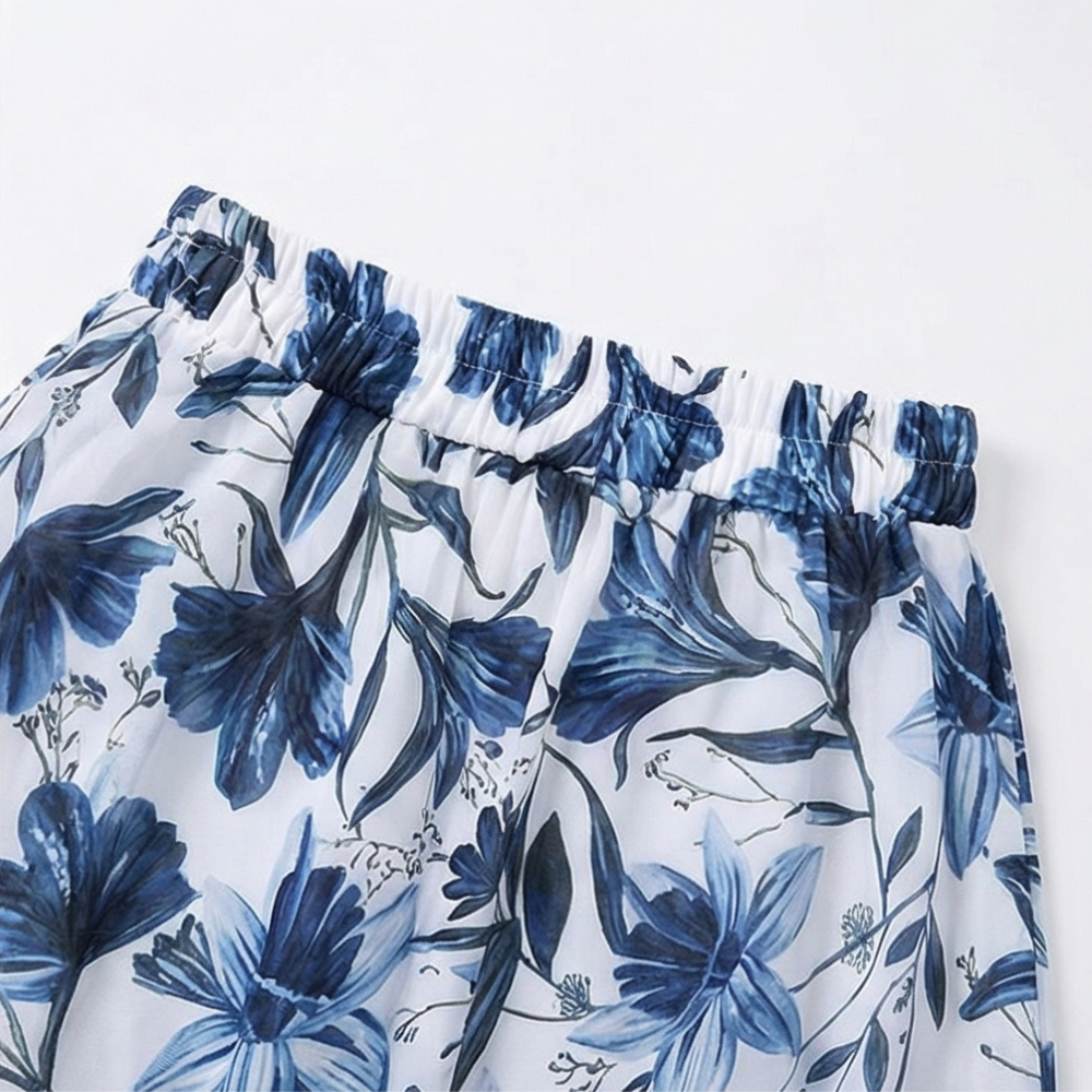 Solveya – Women's Floral One-Piece Swimsuit with Cover-Up Skirt