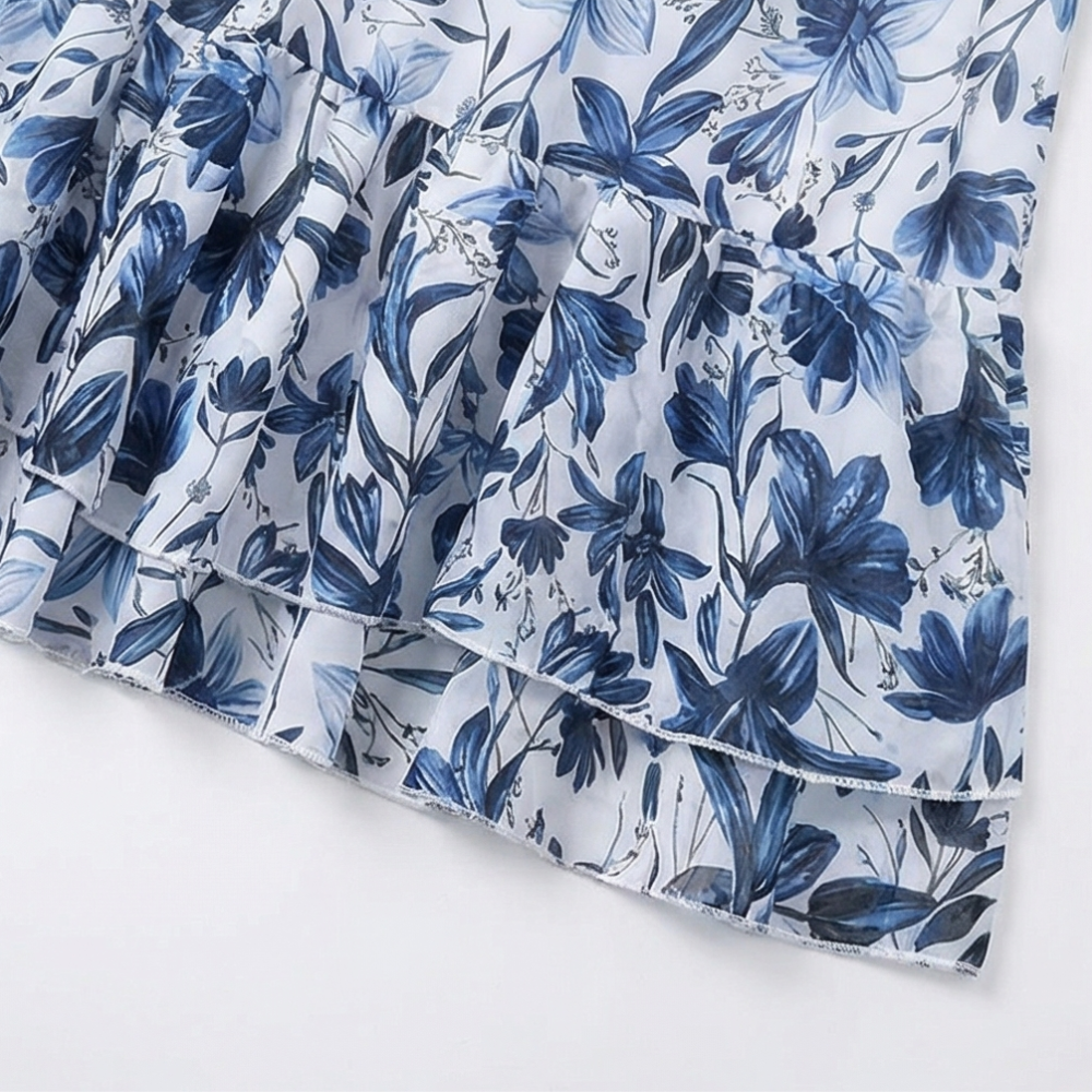 Solveya – Women's Floral One-Piece Swimsuit with Cover-Up Skirt