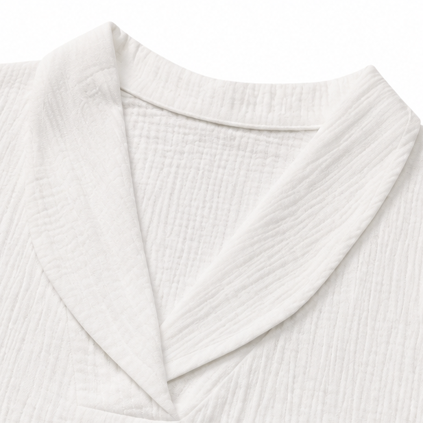 Sevella – Women's textured shawl V-neck summer tee, loose fit