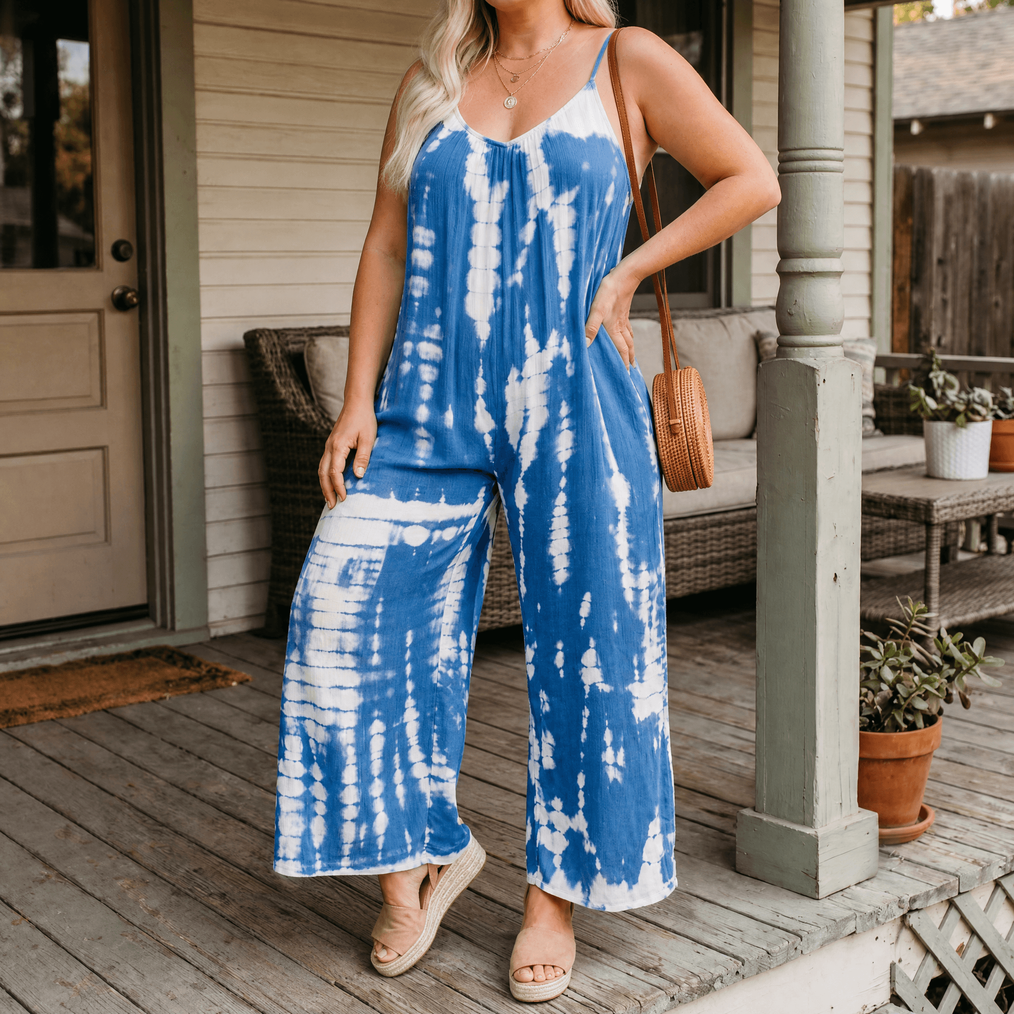 Sevella – Women's Wide-Leg Tie-Dye Jumpsuit