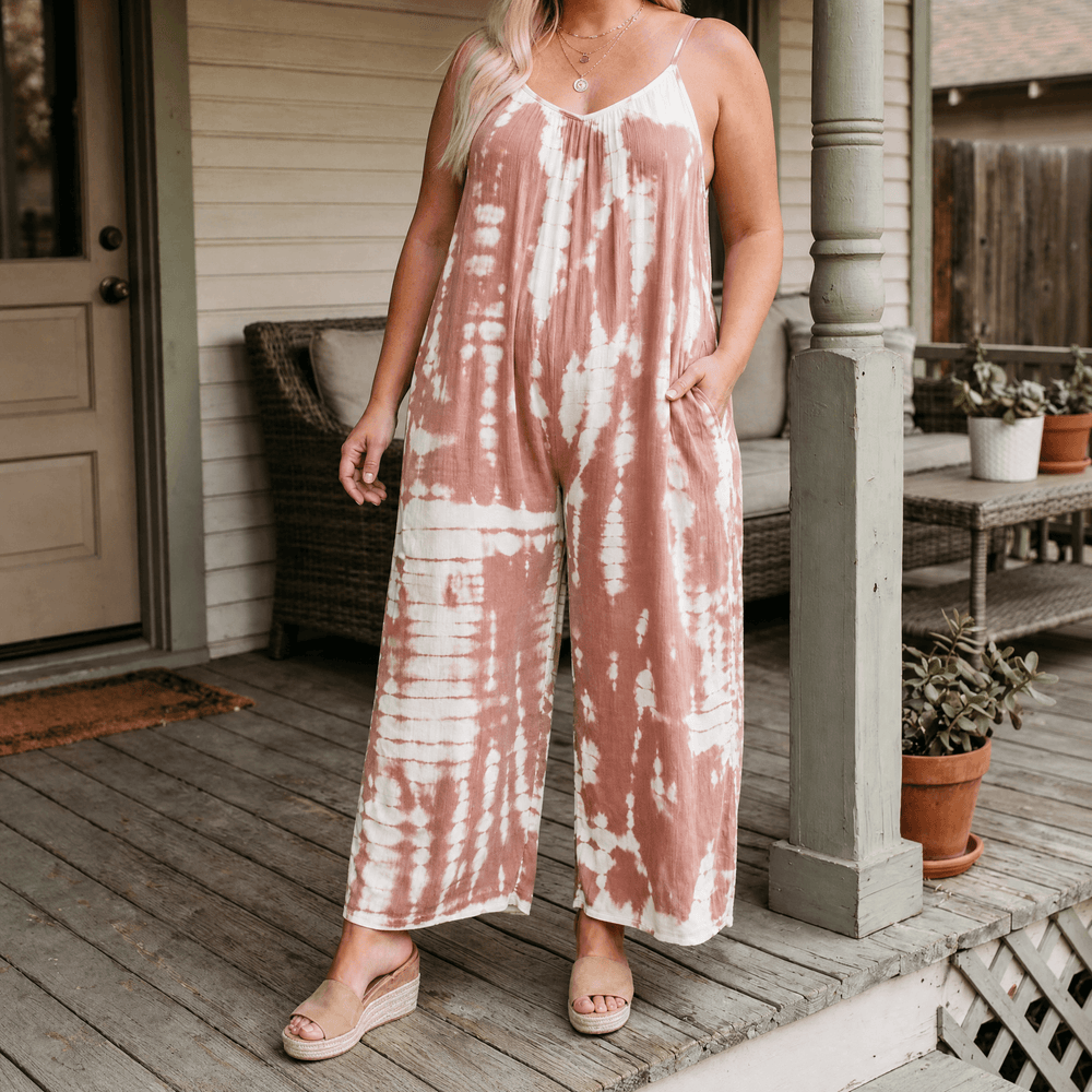 Sevella – Women's Wide-Leg Tie-Dye Jumpsuit