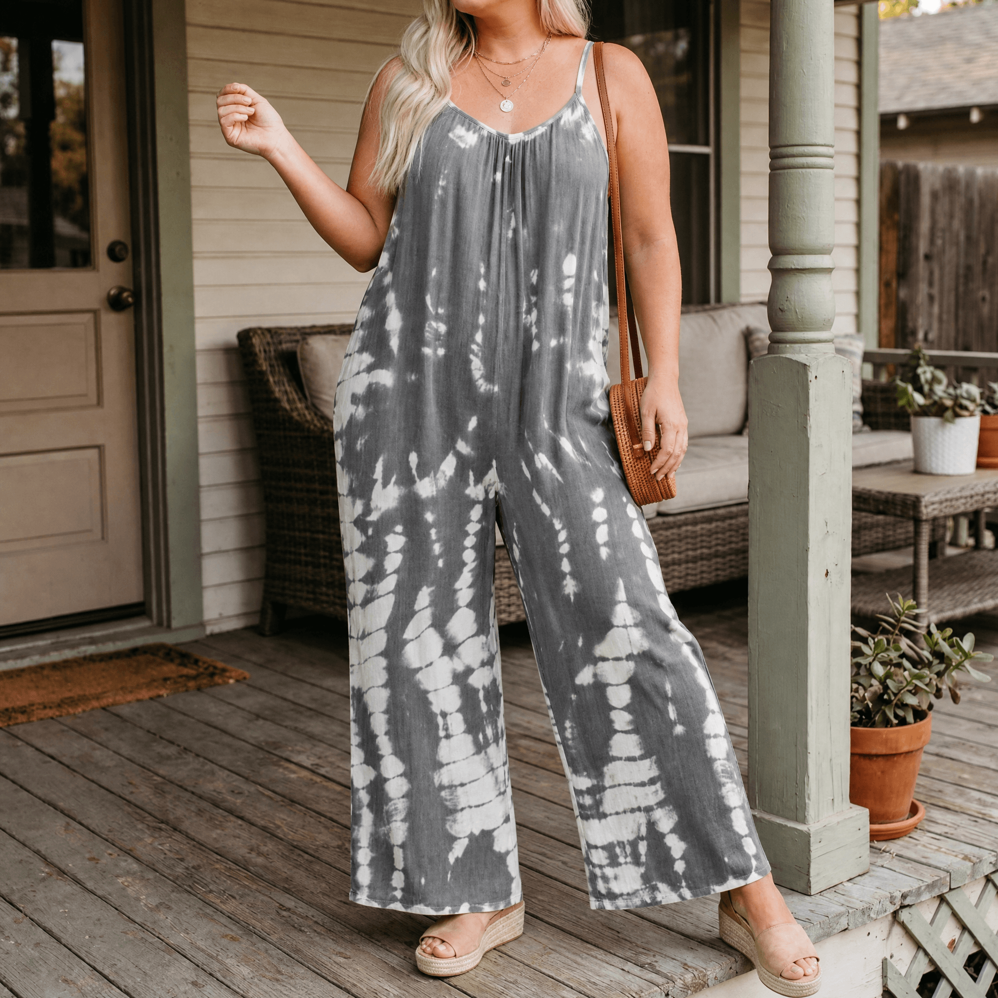 Sevella – Women's Wide-Leg Tie-Dye Jumpsuit