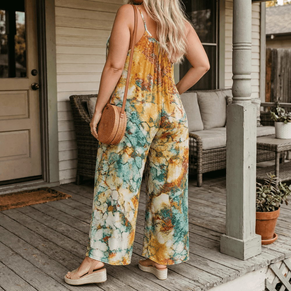 Sevella – Women's Wide-Leg Tie-Dye Jumpsuit
