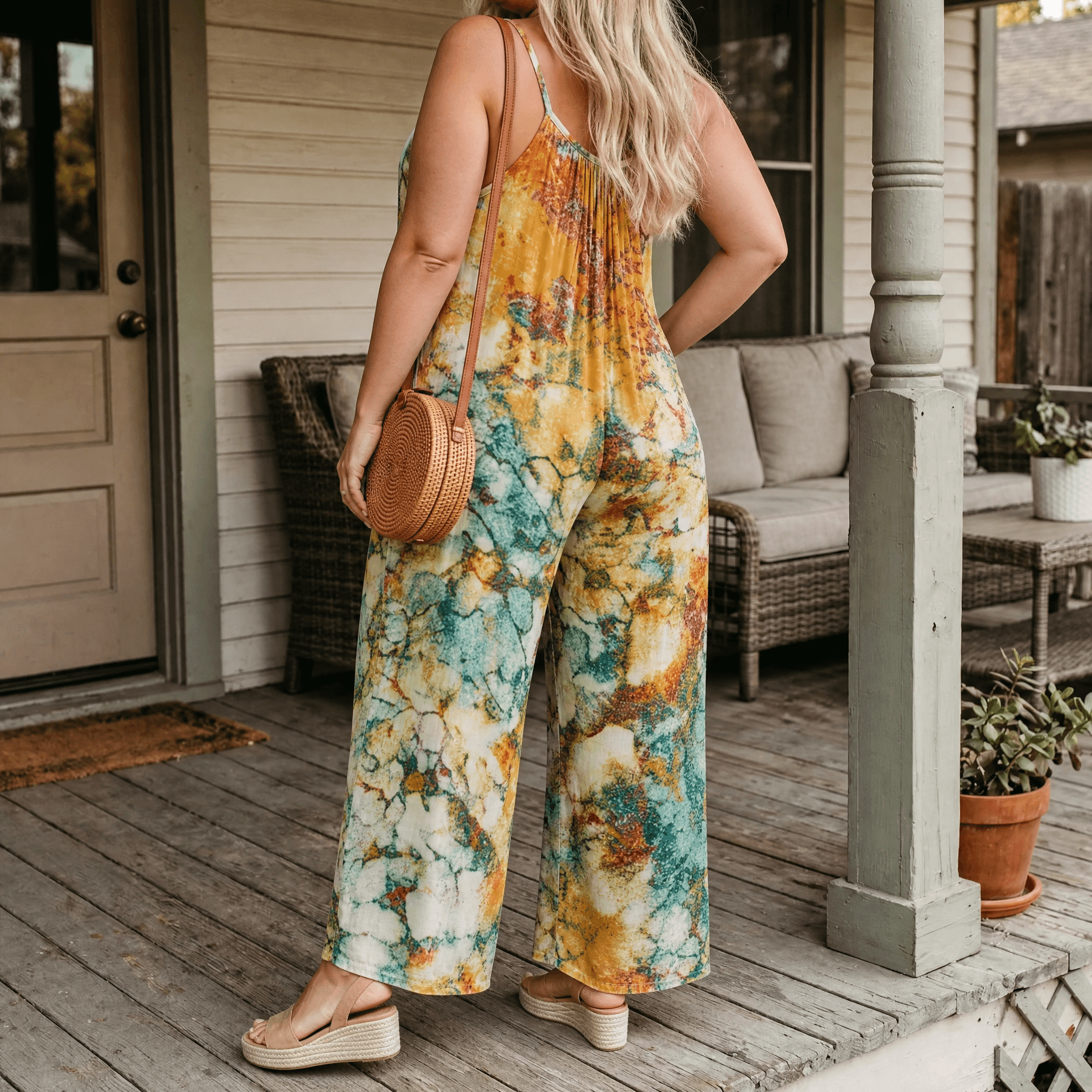 Sevella – Women's Wide-Leg Tie-Dye Jumpsuit