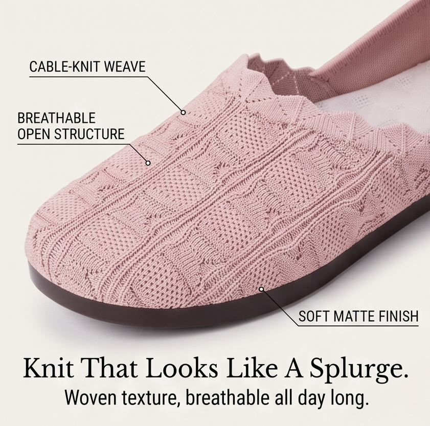 Soflyn – Breathable Woven Slip-On Flats