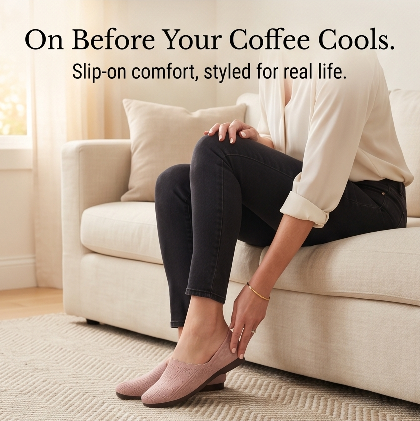 Soflyn – Breathable Woven Slip-On Flats