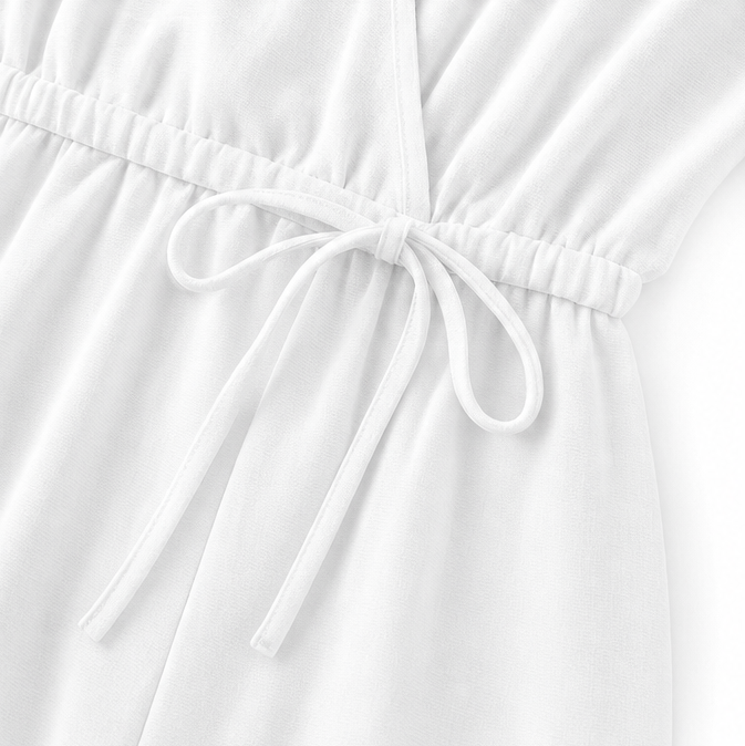 Soléa – Flutter Sleeve Wrap Romper with Tie Waist for Women