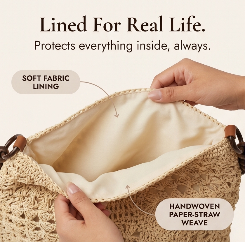 Solèra – Crochet Summer Tote with Hidden Lining