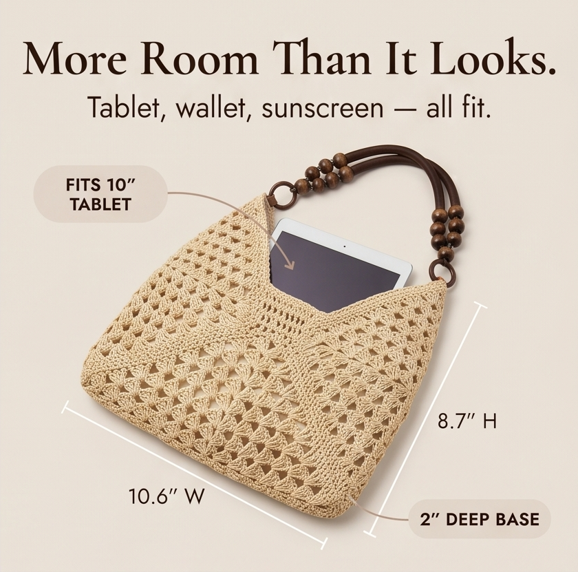 Solèra – Crochet Summer Tote with Hidden Lining