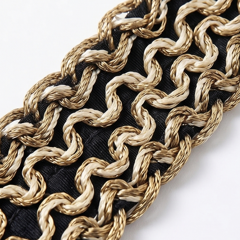 Soléra – Woven Chain-Trim High-Waist Bikini