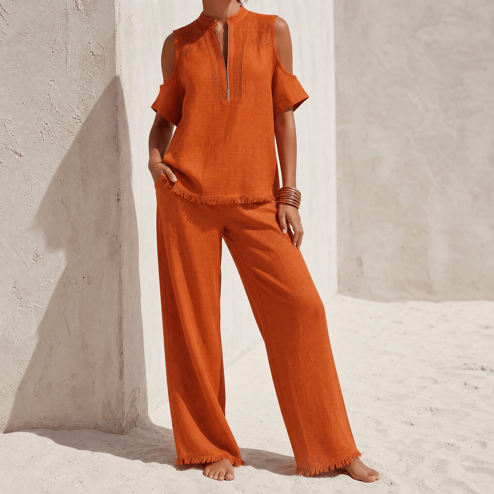 Soléva – Women's Crochet Linen Vacation Set