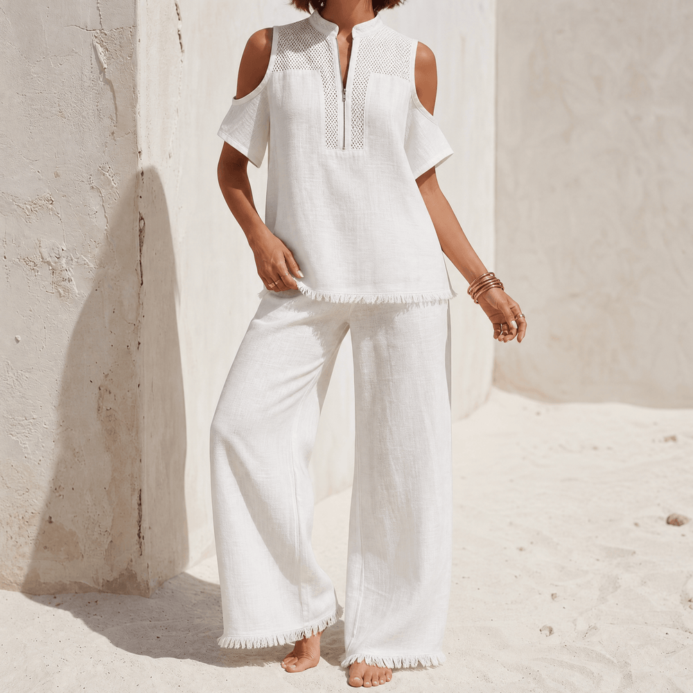 Soléva – Women's Crochet Linen Vacation Set