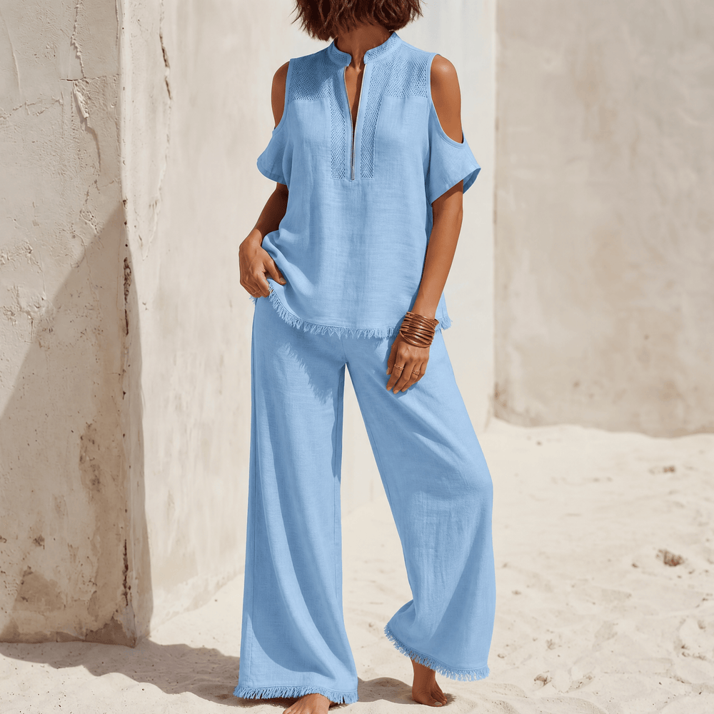 Soléva – Women's Crochet Linen Vacation Set