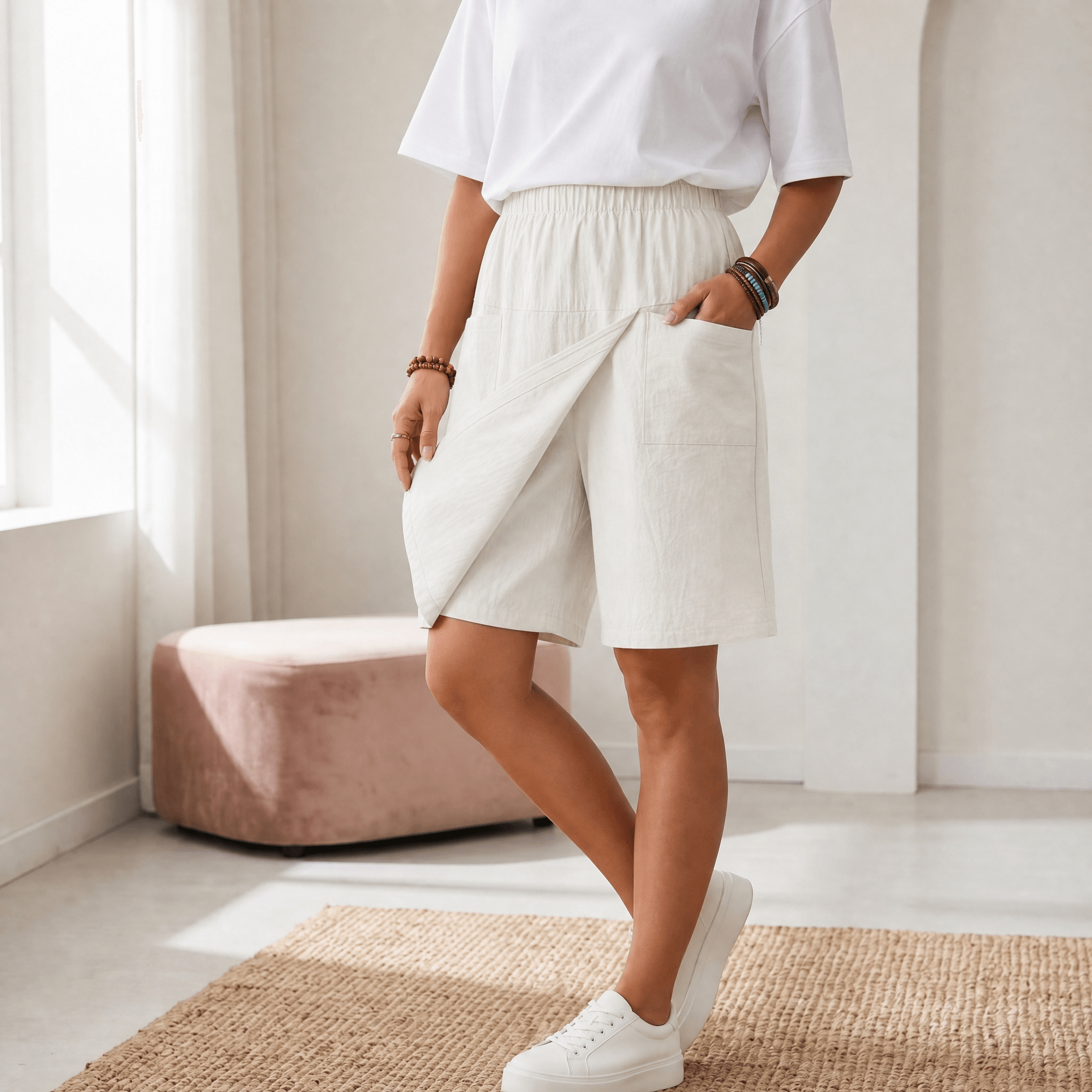 Soléva – Women's Wrap-Front Skort with Hidden Shorts