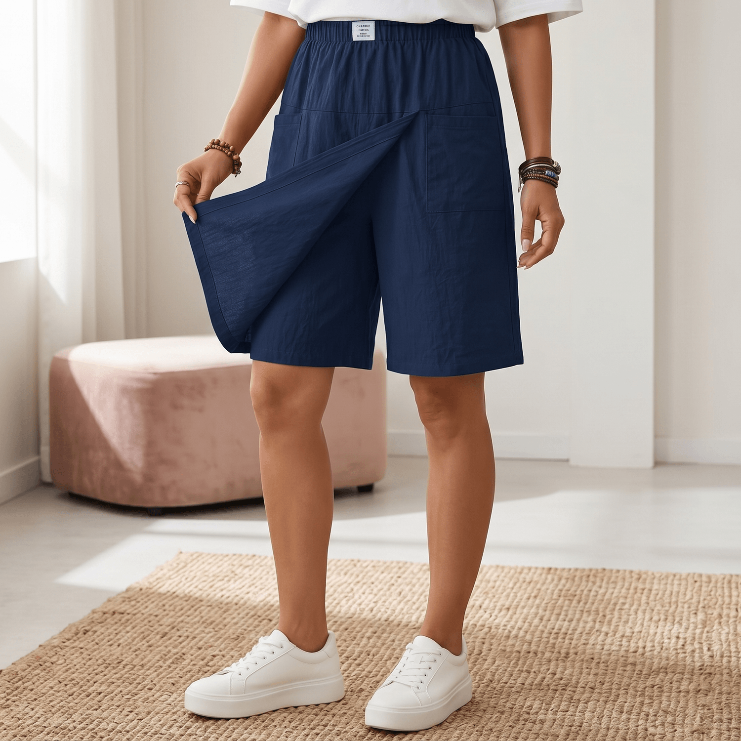 Soléva – Women's Wrap-Front Skort with Hidden Shorts