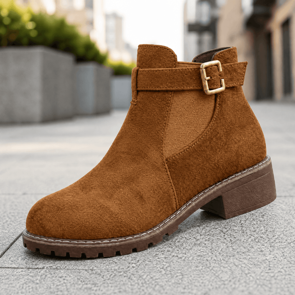 Solace – Slip On Low Heel Ankle Boots for Women