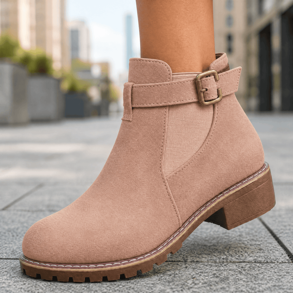 Solace – Slip On Low Heel Ankle Boots for Women