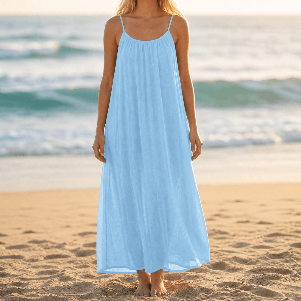 Solara – Backless Flowy Maxi Dress