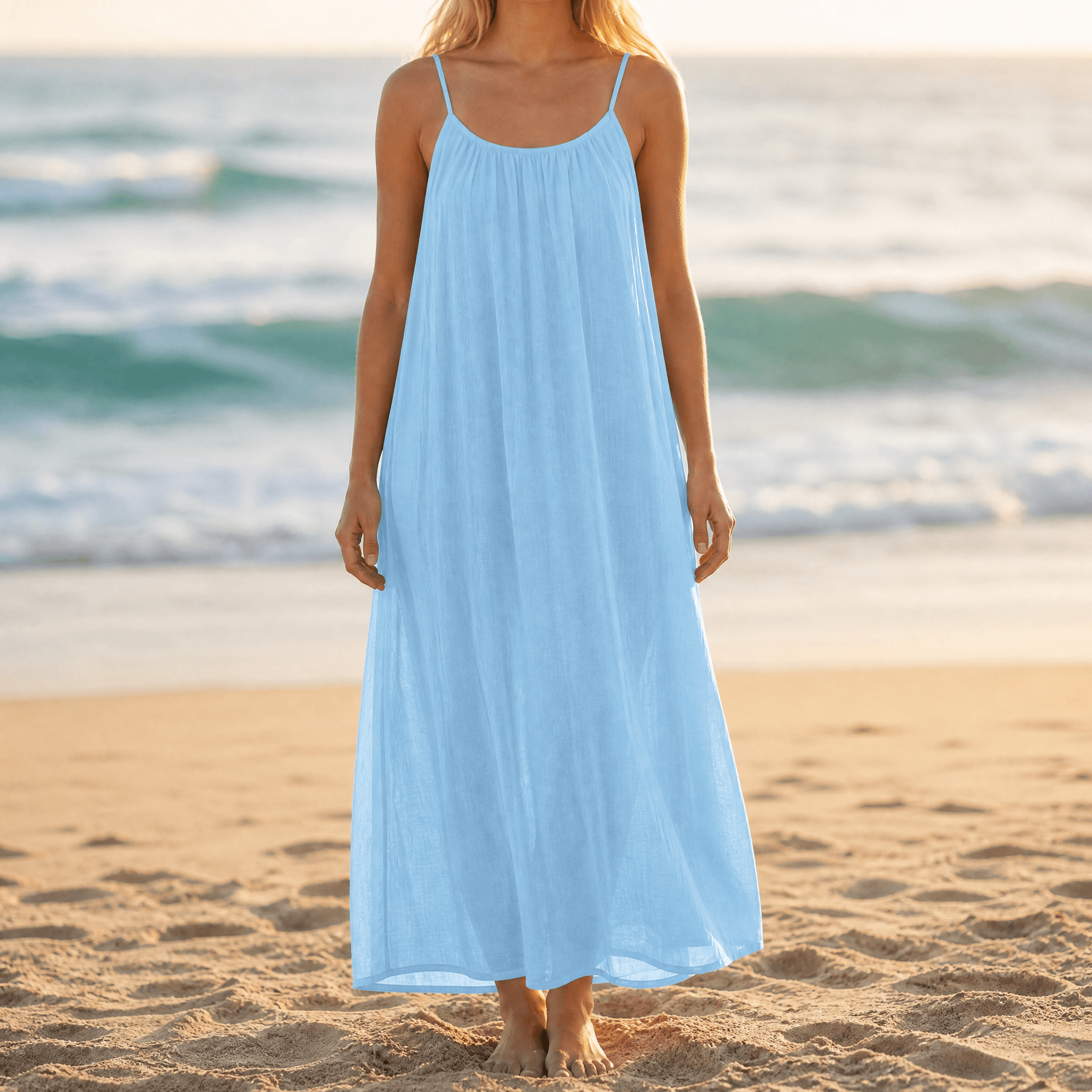 Solara – Backless Flowy Maxi Dress