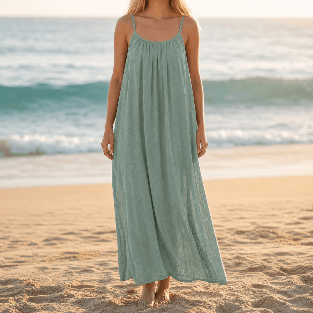 Solara – Backless Flowy Maxi Dress