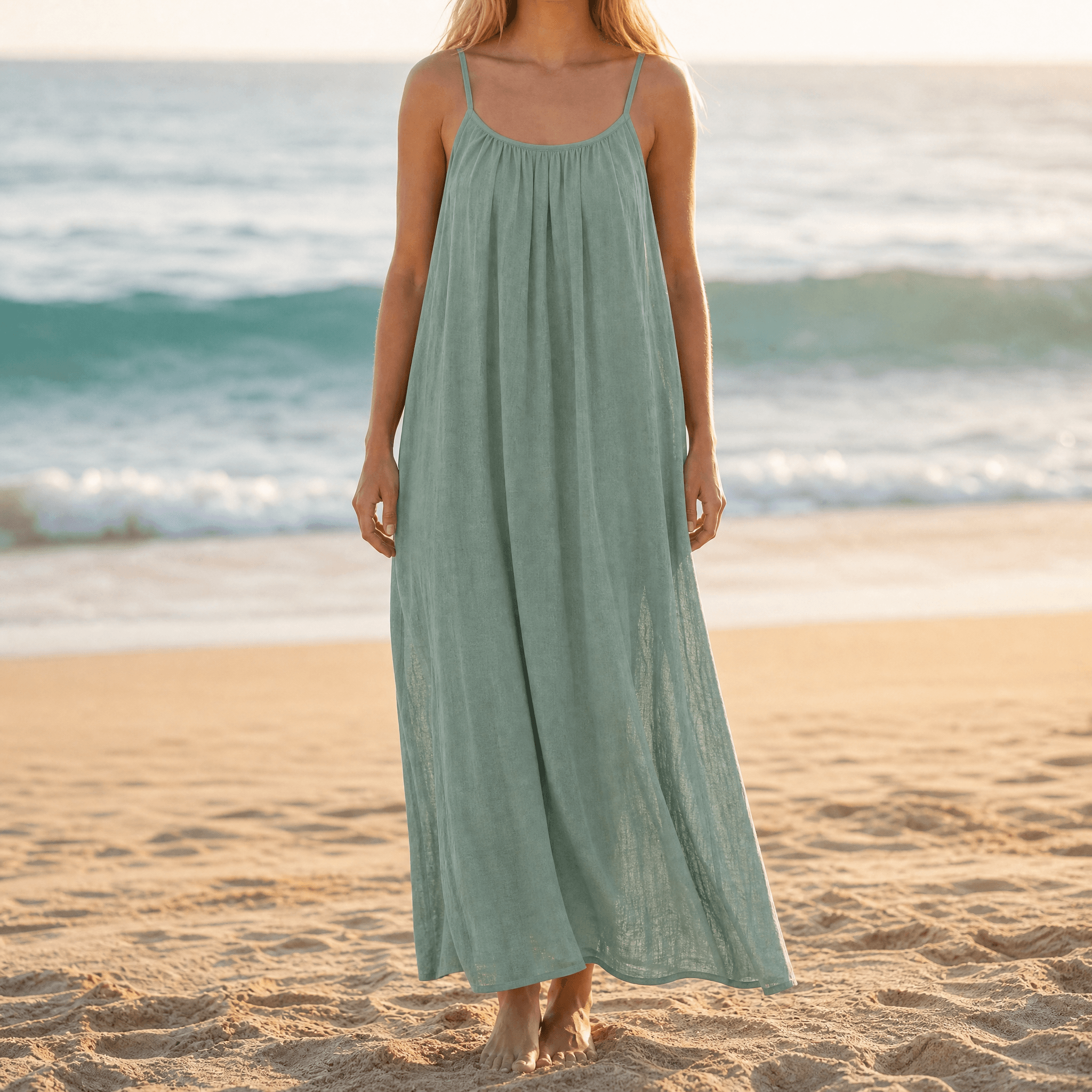 Solara – Backless Flowy Maxi Dress