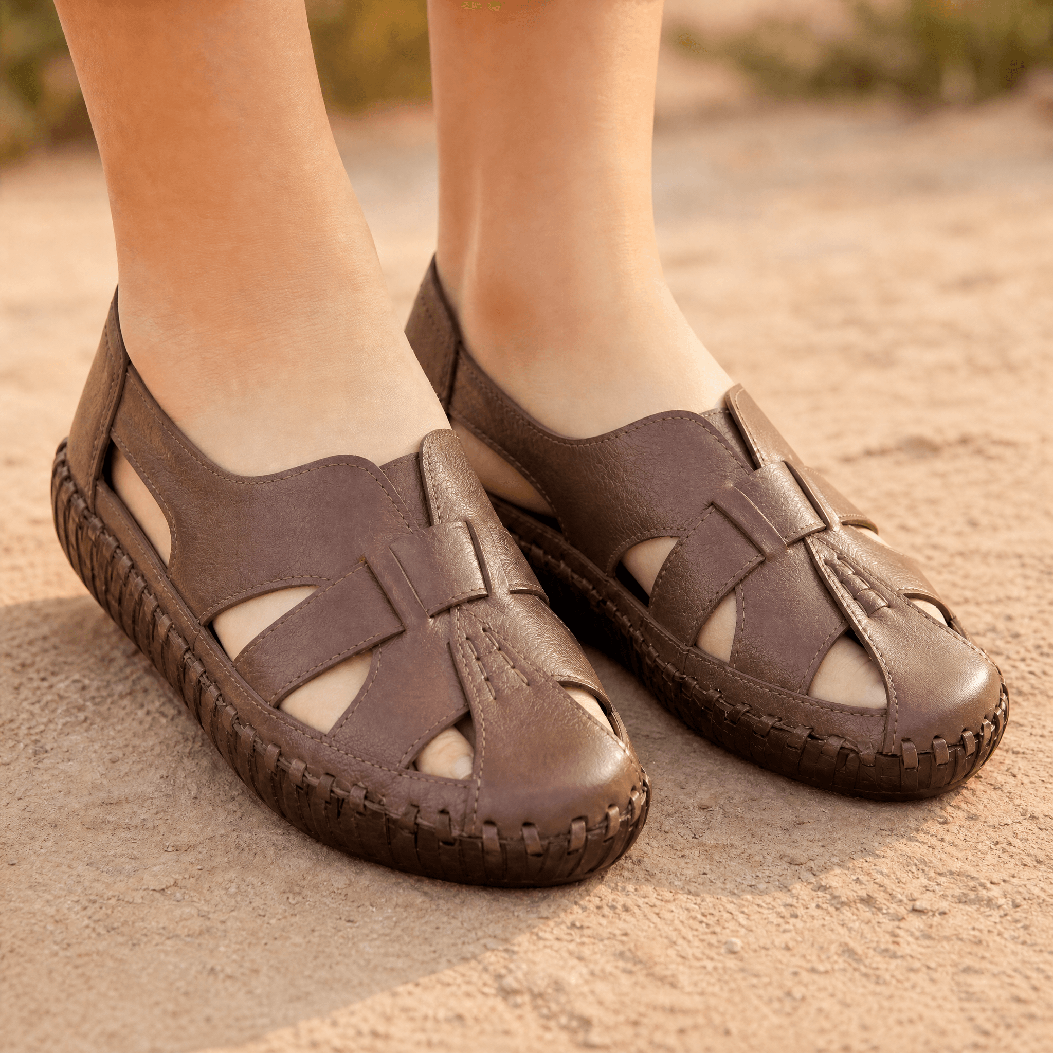 Solara – Women's Hand Stitched Leather Comfort Sandals