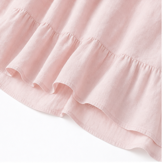 Soleia – Flowy Tiered V-Neck Midi Dress with Tassel Tie, Soft Feel, Half Sleeve