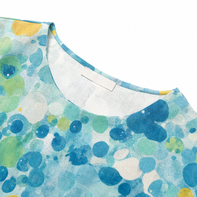 Soleia – Watercolor print flowing midi dress with pockets