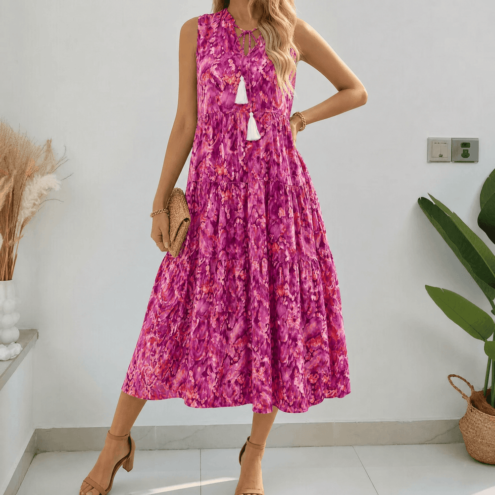 Soleia – Women's Tiered Boho Midi Dress