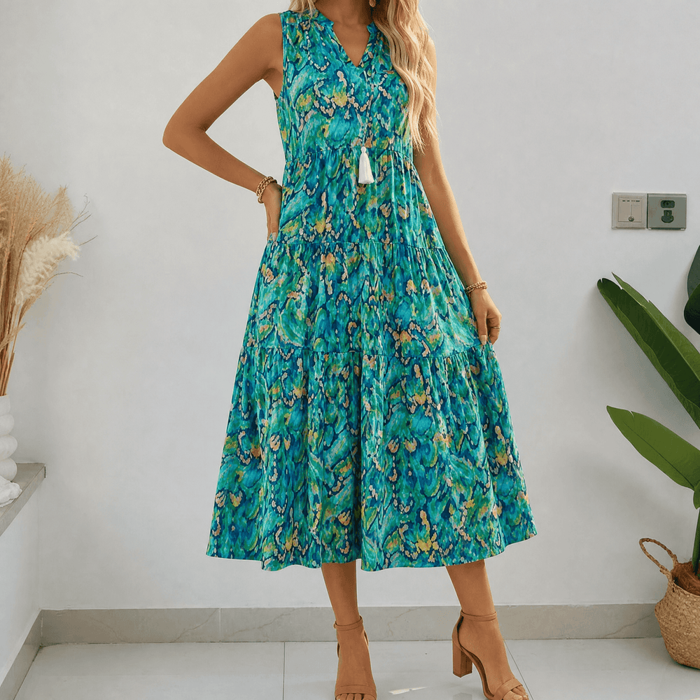 Soleia – Women's Tiered Boho Midi Dress