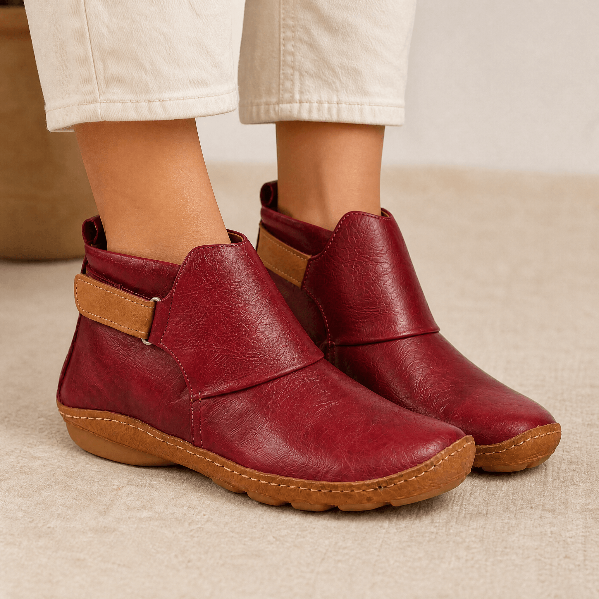 Solena - Women's adjustable ankle boots for sensitive feet