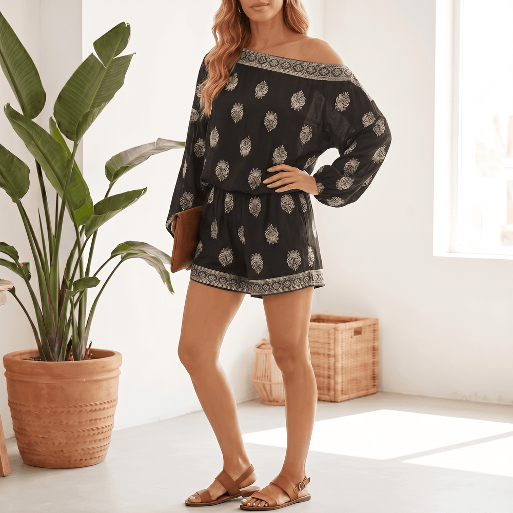 Solenne – Women's Effortless Boho Vacation Set with Pockets