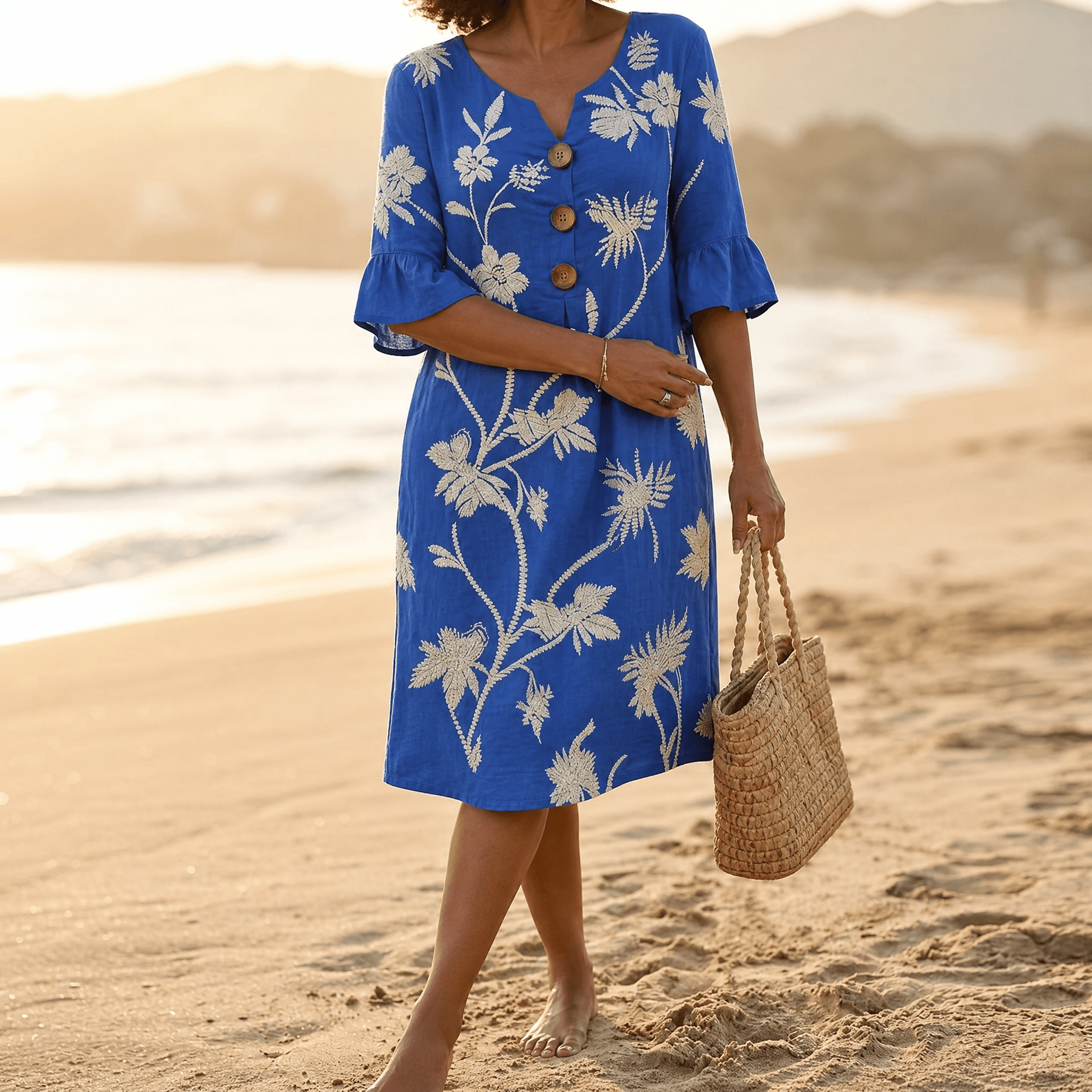 Solenya – Women's Floral Midi Dress