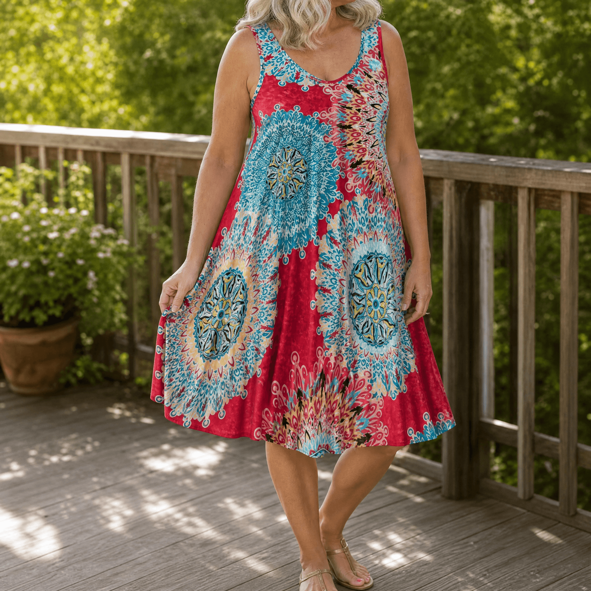 Solenya – Women's Flowy A-Line Sundress
