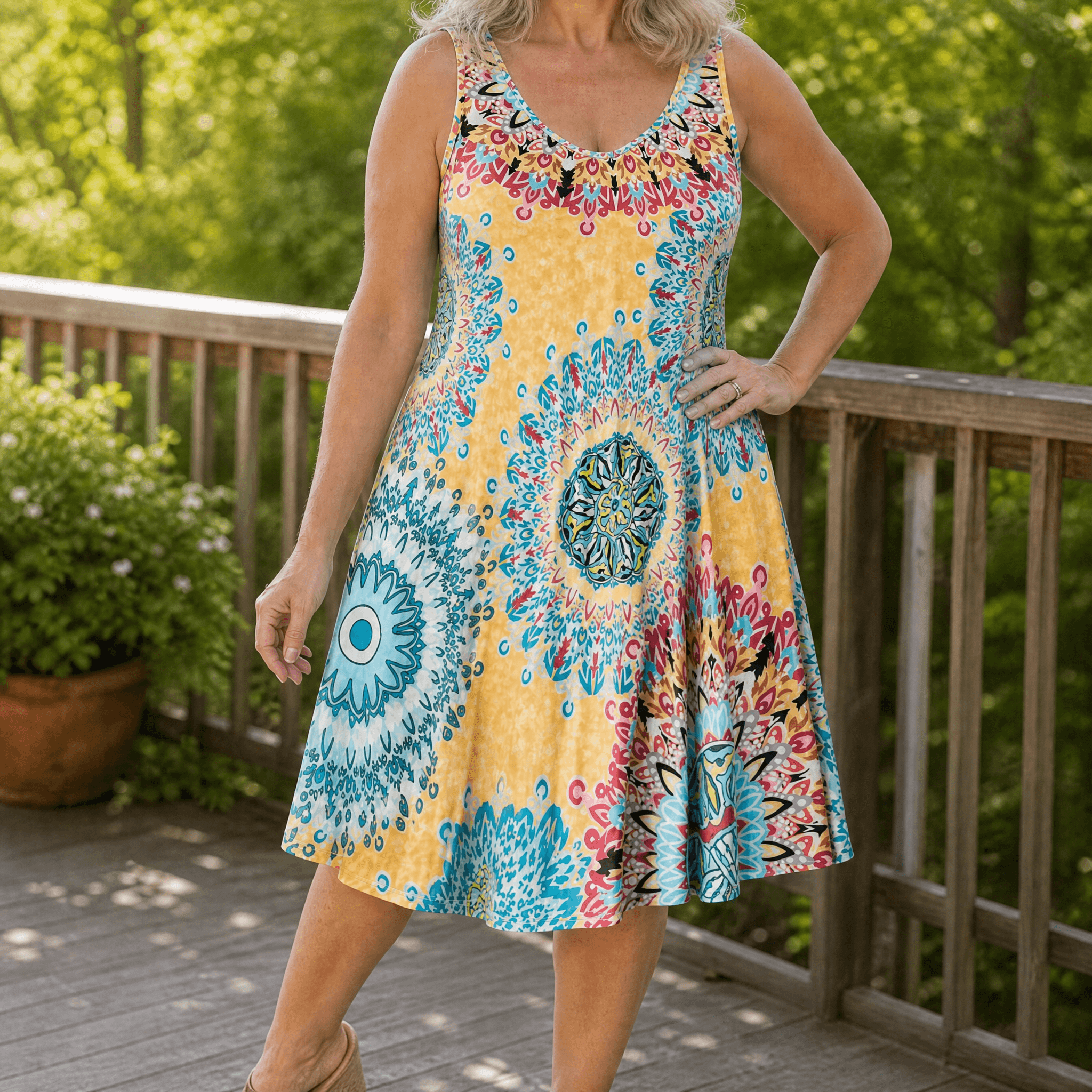 Solenya – Women's Flowy A-Line Sundress
