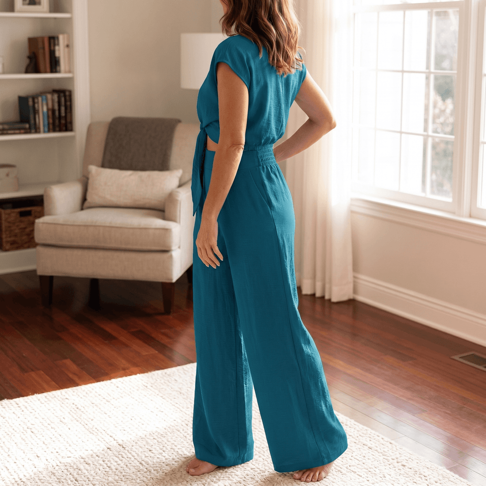 Solenza – Flattering Two-Piece Set with Wide-Leg Pants