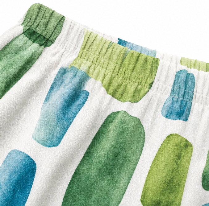 Solenza – Watercolor Print Two-Piece Set with Wide-Leg Pants and Flowy Tank