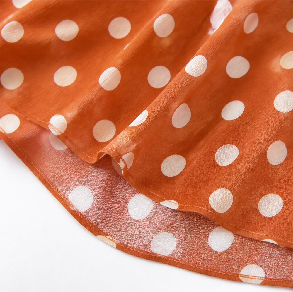 Soliana – Pleated Polka Dot Halter Midi Dress for Women
